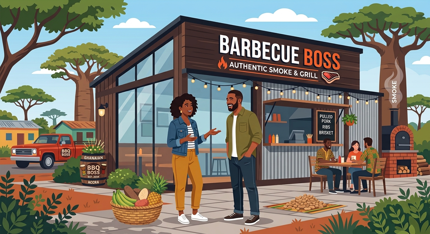 Barbecue Boss grill in Labone